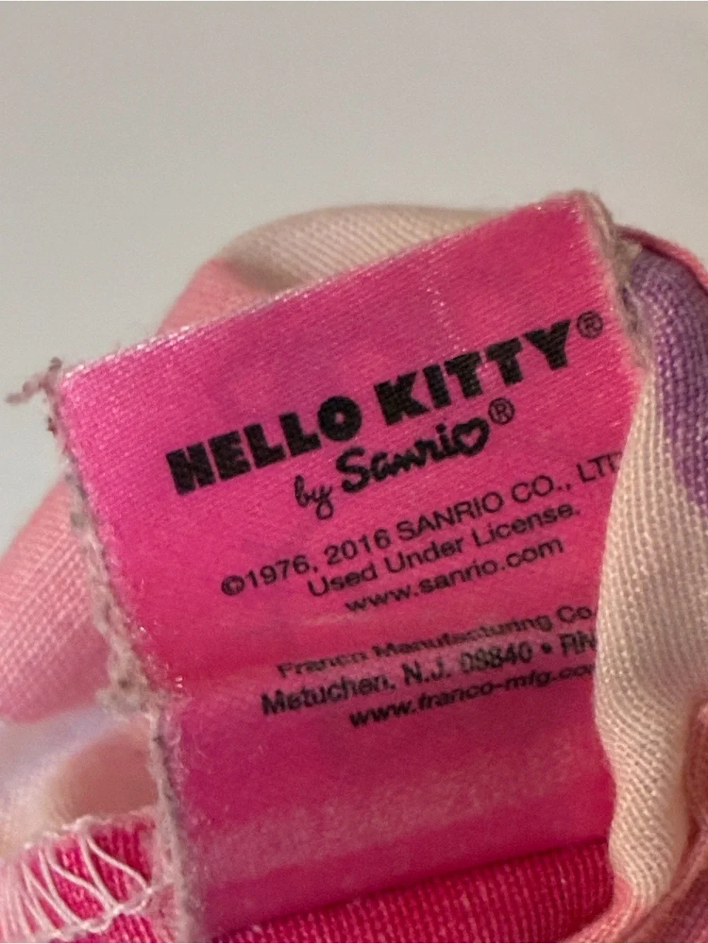 RARE Vintage Y2K Hello Kitty Sanrio Pillow Case Pink Polka Dot Stripes Cotton